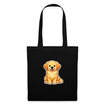 Golden Dog Family Retriever Dog Nature Love - Tote Bag - black - Front