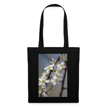 Des cerisiers blancs délicats au printemps - Sac en tissu - noir - Devant
