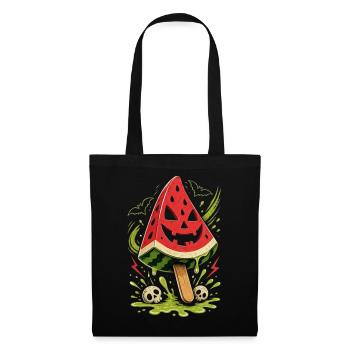 Halloween Sommer Melone - Stoffbeutel - Schwarz - Vorne