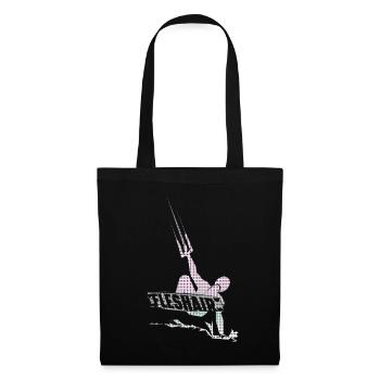 Kitesurfer - Stoffbeutel - Schwarz - Vorne