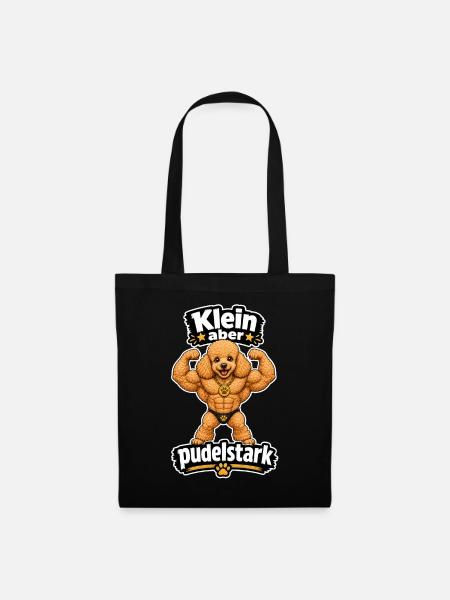 Klein aber Pudelstark! - Stoffbeutel - Schwarz