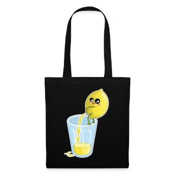 Lemon Makes Juice – Funny Cartoon - Tote Bag - black - Front