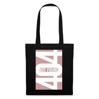 404 Not Found - Dusty Rose - Stoffbeutel - Schwarz - Vorne