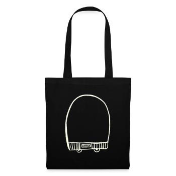 Casquette blanche - Sac en tissu - noir - Devant