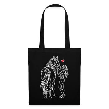 Horse Girl Riding Pony Rider - Tote Bag - black - Front