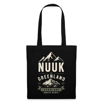 Nuuk - Greenland - Artic Ocean - Denmark - Stoffbeutel - Schwarz - Vorne