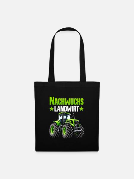 Nachwuchs Landwirt Bauer Traktor - Stoffbeutel - Schwarz