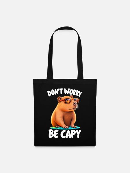 Capybara - Stoffbeutel - Schwarz