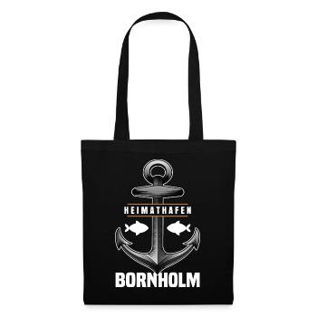 Heimathafen Bornholm - Stoffbeutel - Schwarz - Vorne