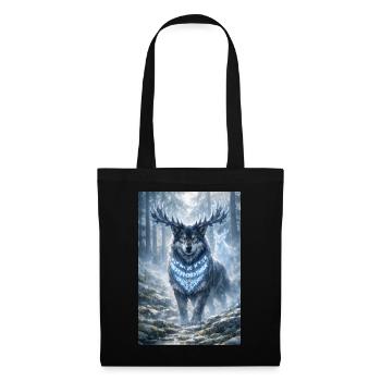 Der Runenhüter: Frosthirschwolf - Stoffbeutel - Schwarz - Vorne