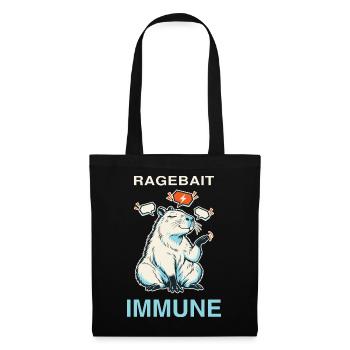 Capybara Ragebait Immune Jugendwort 2026 Geschenk - Stoffbeutel - Schwarz - Vorne