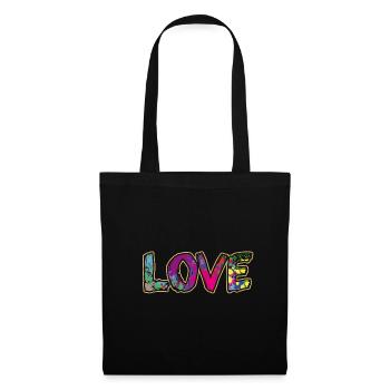 LOVE, LOVE - Tote Bag - black - Front