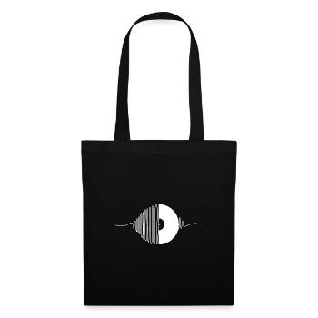 Disque de musique Vintage - Sac en tissu - noir - Devant