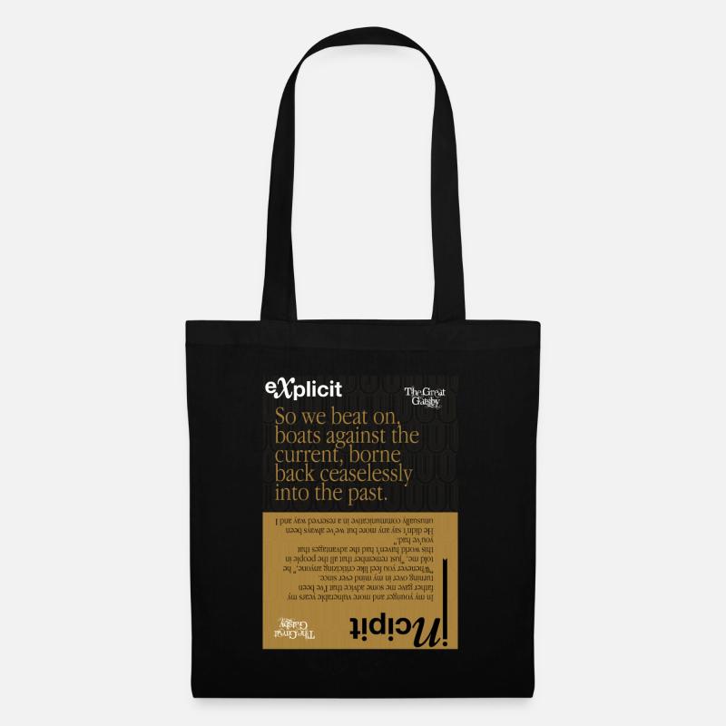 Gatsby explicite - Sac en tissu - noir
