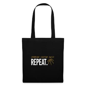 Joueur de basket-ball vintage Swish Joueur de basket-ball - Sac en tissu - noir - Devant