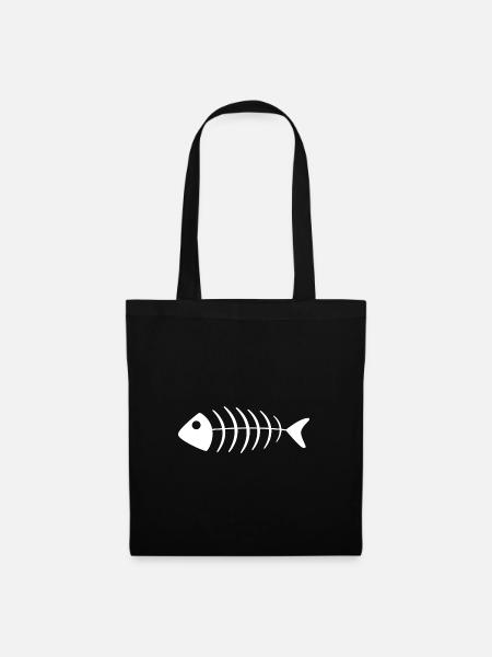 Fisch - Stoffbeutel - Schwarz