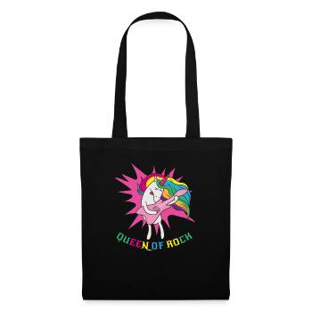 Queen of rock music unicorn - Tote Bag - black - Front