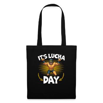 Lucha Libre Wrestler Mexican Wrestling Luchador - Stoffbeutel - Schwarz - Vorne