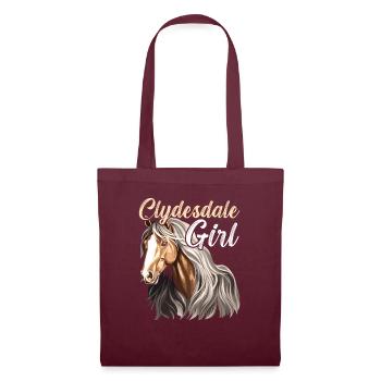 Cheval à sang froid Amateurs de chevaux à cheval - Sac en tissu - bordeaux - Devant