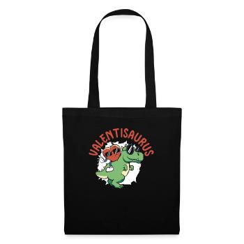 Valentine's Day Dinosaur T-Rex February 14 Dino - Tote Bag - black - Front