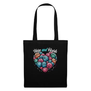 February 14 Valentine's Day Crochet Knitting Sewing - Tote Bag - black - Front
