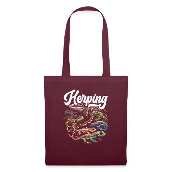 Herpétologie Reptile Amoureux Serpents Lézards - Sac en tissu - bordeaux - Devant