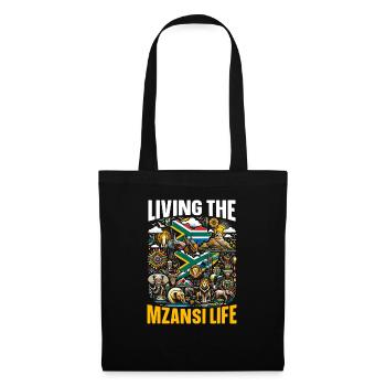 Südafrika Pride Südafrikanische Flagge Mzansi Life - Stoffbeutel - Schwarz - Vorne