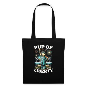 4. Juli Hund Patriotische 4. Juli USA - Stoffbeutel - Schwarz - Vorne