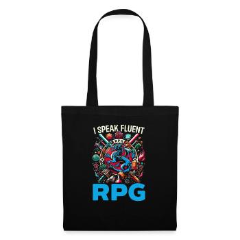 Rpg-gamer-gaming-videospiel-rollenspiel - Stoffbeutel - Schwarz - Vorne