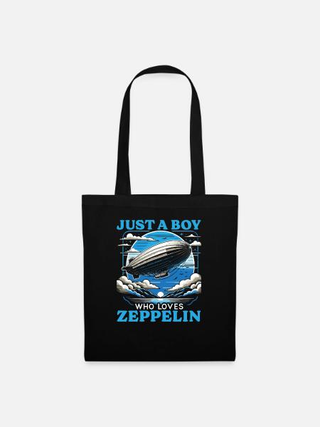 Zeppelin für Jungen - Stoffbeutel - Schwarz