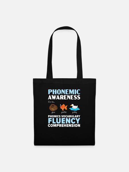 Phonics-bewusstsein, Leseverständnis, Phonics - Stoffbeutel - Schwarz