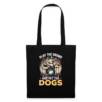 Batteur animalier, percussionniste, - Sac en tissu - noir - Devant