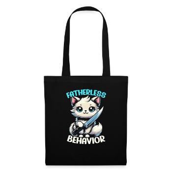 Drôle de chat Kitty - Sac en tissu - noir - Devant