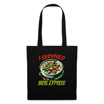 Philippinisches Essen Pinoy Food Philippines Bicol - Stoffbeutel - Schwarz - Vorne