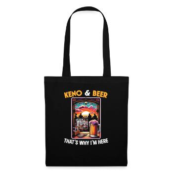 Keno Gambling Casino Game Lover Joueurs de loterie - Sac en tissu - noir - Devant