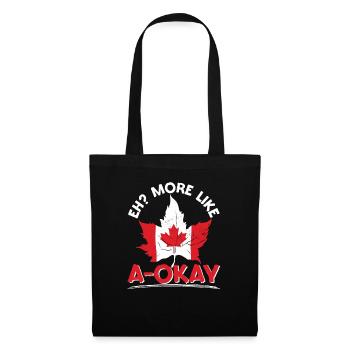 Canada tag pays nationalité Maple Leaf Canadien - Sac en tissu - noir - Devant