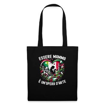 Muttertag Beste Mama Italien Geschenk - Stoffbeutel - Schwarz - Vorne