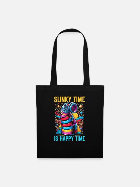 Slinky Treppenläufer Hyperspring 90s - Stoffbeutel - Schwarz