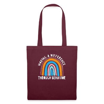 Thérapeute Aba Analyste du comportement Psychologue - Sac en tissu - bordeaux - Devant
