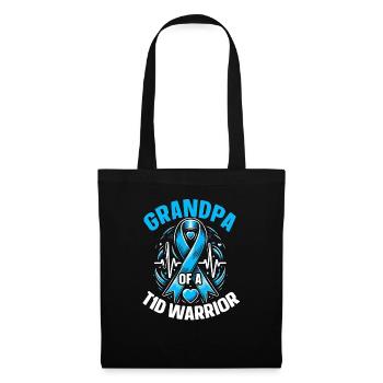Sensibilisation au diabète DT1 diabète diabétique de type 1 - Sac en tissu - noir - Devant