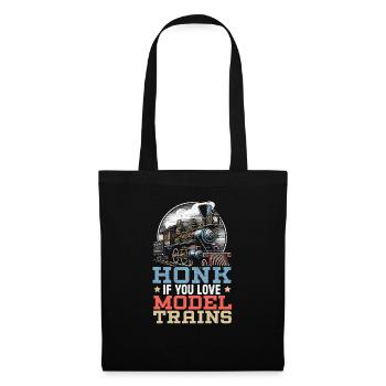 Chemin de fer miniature - Sac en tissu - noir - Devant