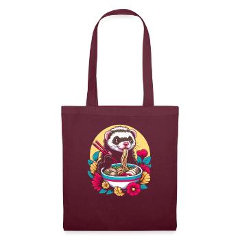 Drôle d’amant furet belette mammifère animal - Sac en tissu - bordeaux - Devant