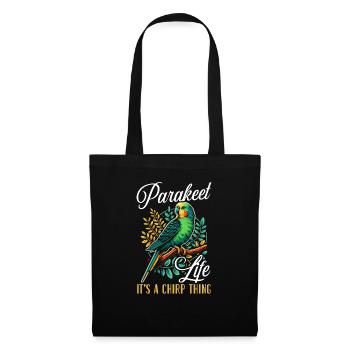 Perruche amoureuse de la perruche Perruche oiseau - Sac en tissu - noir - Devant