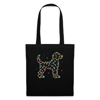 Chien, Temps Des Vacances De Noël, Père Noël, - Sac en tissu - noir - Devant