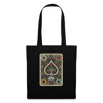 Jeu de cartes de poker amusant - Sac en tissu - noir - Devant