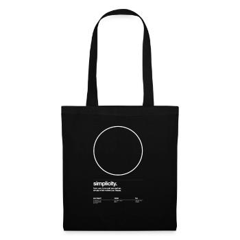 simplicity white - Stoffbeutel - Schwarz - Vorne