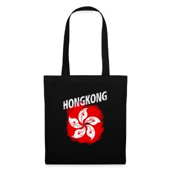 Hongkong - Stoffbeutel - Schwarz - Vorne