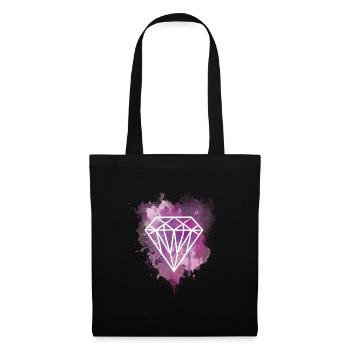 Watercolor Diamond - Stoffbeutel - Schwarz - Vorne