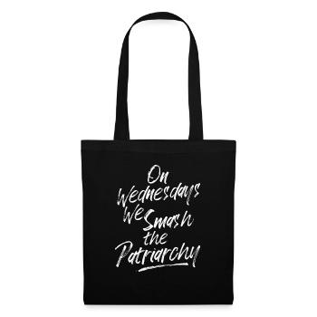 On Wednesdays we smash the patriarchy - Stoffbeutel - Schwarz - Vorne