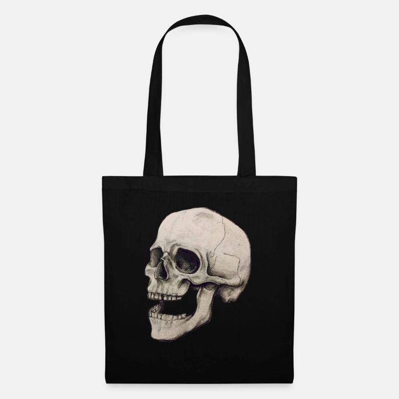 skeleton skull - Tote Bag - black